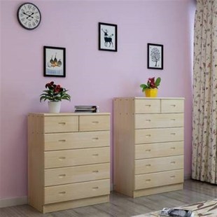 新款松木柜五斗柜五斗橱实木斗柜收纳柜子储物柜现代简约客厅斗柜