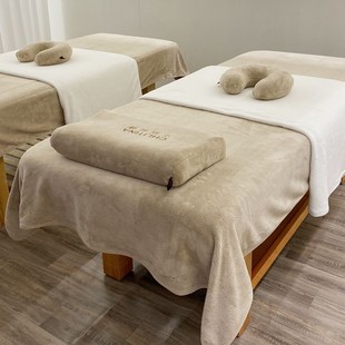 美容院专用床单按摩床加大床单被单皮肤管理单人厚床单开洞带洞布