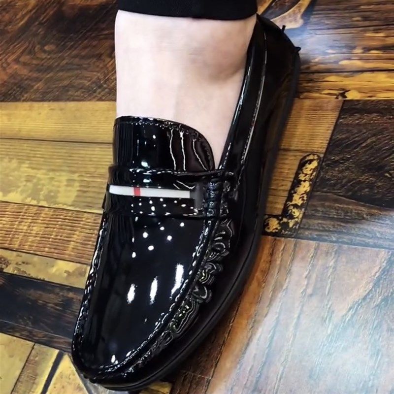 6205新款男鞋夏季商务休闲一脚蹬豆豆鞋懒人驾车皮鞋漆皮软底鞋子,流行男鞋,休闲皮鞋,淘宝优惠券,粉丝福利购,淘宝优惠卷