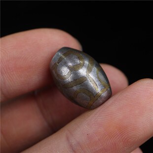 手工制作铁嵌铜工艺宝瓶天珠吊坠藏式天铁托甲复古老达洛天珠