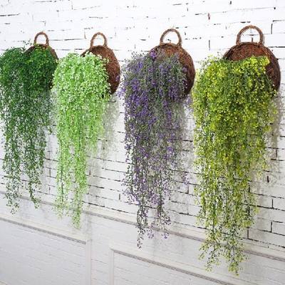 推荐80cm Artificial Vine Fake Silk 5 Color Flower Vine Hangi