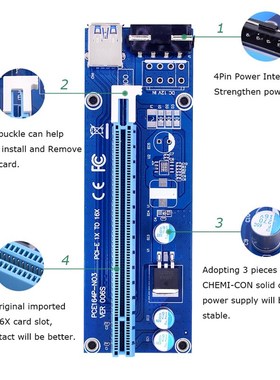 VER006S PCI-E Riser Card 60CM 100CM SB 3.0 Cable PCI Express