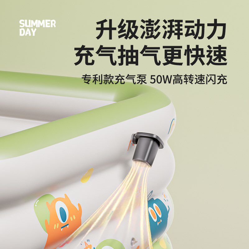 充气游泳池儿童家用婴儿游泳桶宝宝室内折叠加厚超大号泡澡桶泳池