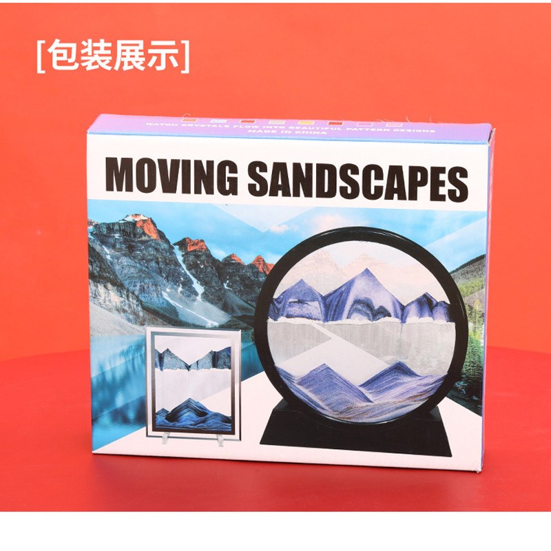 工厂流沙画流动山水客厅摆件创意3d立体流沙画装饰画家居礼品/图片