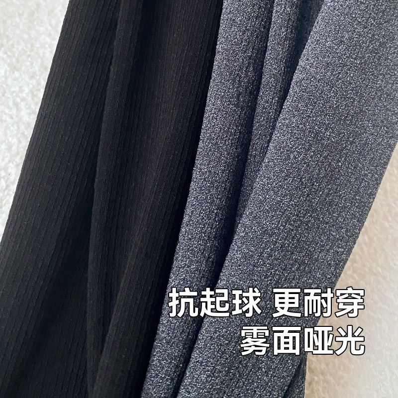 灰色加绒打底裤女2024新款秋冬加厚保暖外穿连裤袜V黑色显瘦连脚