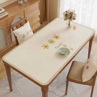 简约高级感桌布桌垫免洗防油防水防烫现代皮革餐桌垫子茶几保护垫