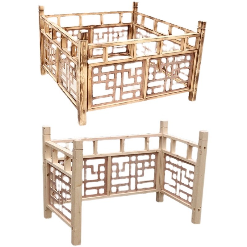 新中式婚庆道具木质栅栏路引婚礼布置实木复古围栏装饰鹊桥新款