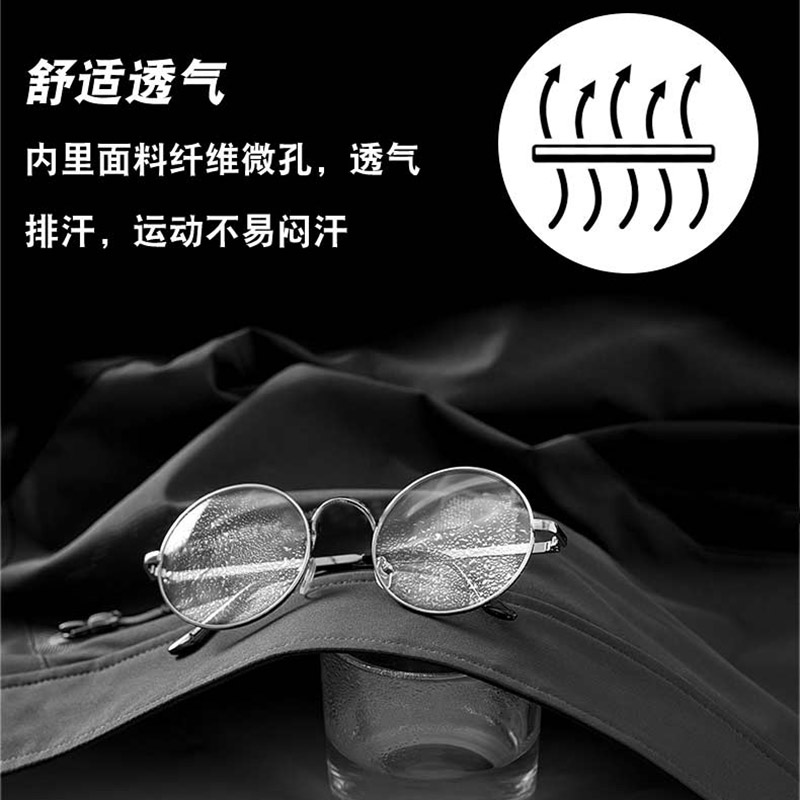 速发秋冬冲锋衣男三合一两件套可拆卸加绒加厚保暖大码定制印字登