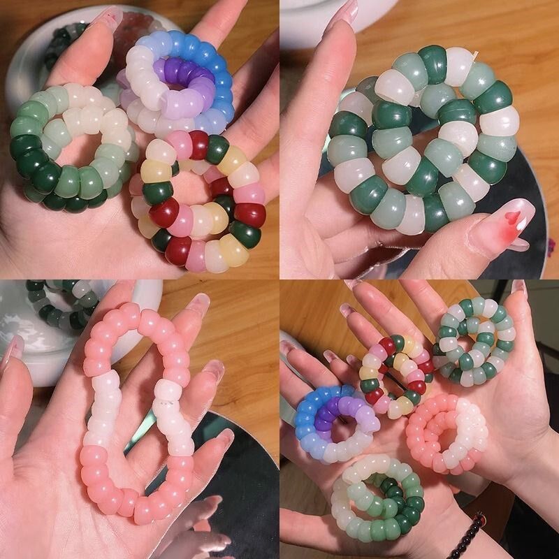 新品儿童盘珠仿菩提根猪大肠手串学生盘玩解压文玩肥肠手链女孩便