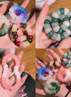 新品儿童盘珠仿菩提根猪大肠手串学生盘玩解压文玩肥肠手链女孩便