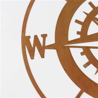 网红Rusty Round Compass Decorative Metal Wall Art Sculpture