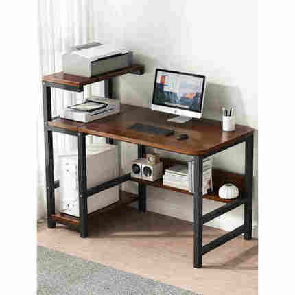 急速发货京选好货电脑台式桌可放印表机一体桌家用办公电脑桌加厚