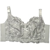 超薄蕾丝无钢圈无海绵透气全罩杯女士内衣大胸显小大码 全包90C85D