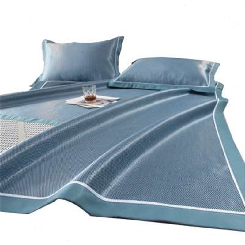 新款2022新款夏季冰丝凉席三件套可水洗折叠家用软席床笠床单空调,床上用品,冰丝席,淘宝优惠券,粉丝福利购,淘宝优惠卷