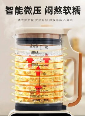 2024新款破壁机家用静轻音全自动多功能辅食机果汁机料理机豆浆机