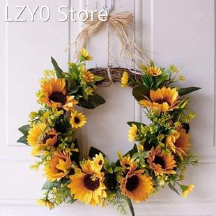 Door Wreath Sunflower 推荐 Wal Artificial Garland Rattan 30cm