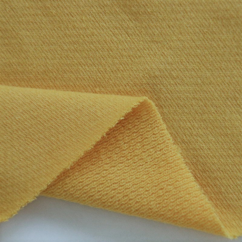 棉氨四面弹力蚂蚁纹坑条 230g棉螺纹单面纯棉休闲恤衫卫衣布料