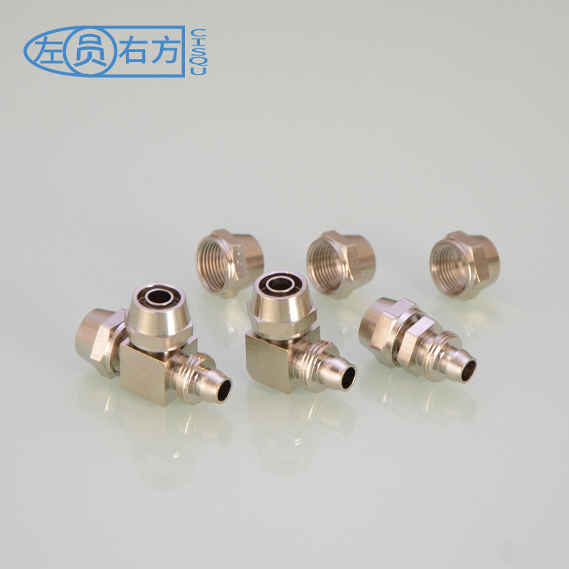 现货3分净水器快速接头T字一字全铜三通弯头直接对接纯水直饮机配