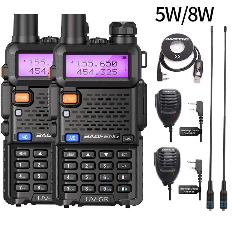 速发Baofeng BF-UV5R 5W/8WPortable Walkie Talkie FM Radio VHF