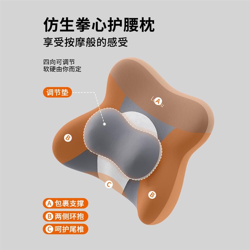 人体工学腰靠护腰枕办公室久坐神器电脑座椅腰托工位腰部支撑靠背