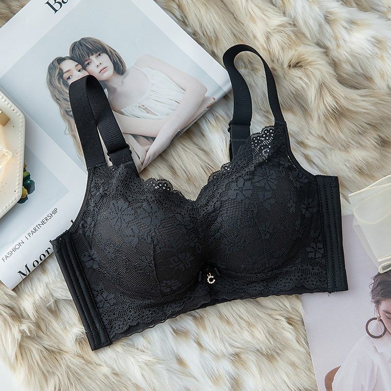 新爆款2023聚拢超厚6CM文胸加厚调整型内衣女平胸A小胸罩显大