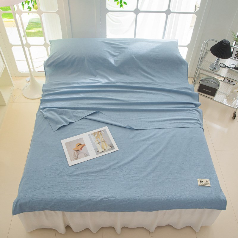 水洗棉住酒店出差j隔脏睡袋全棉旅行床单被套便携式四件套旅游一