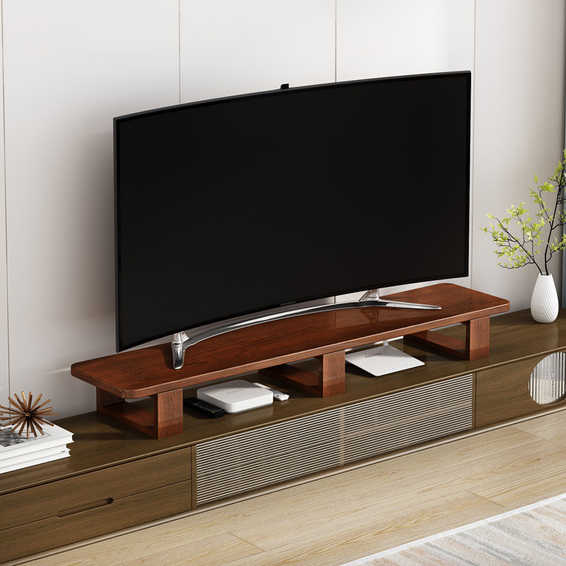 实木液晶电视机增高架客厅电视柜垫高加高支架底座收纳柜置物架子