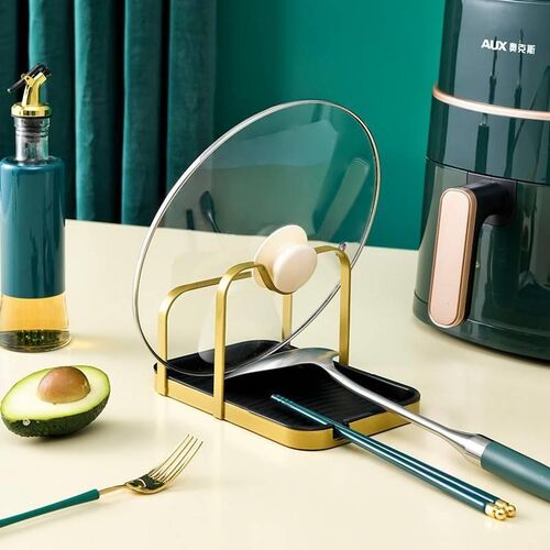 家用厨房锅盖架免打孔锅铲架台面放锅盖收纳神器放勺X子菜板置物