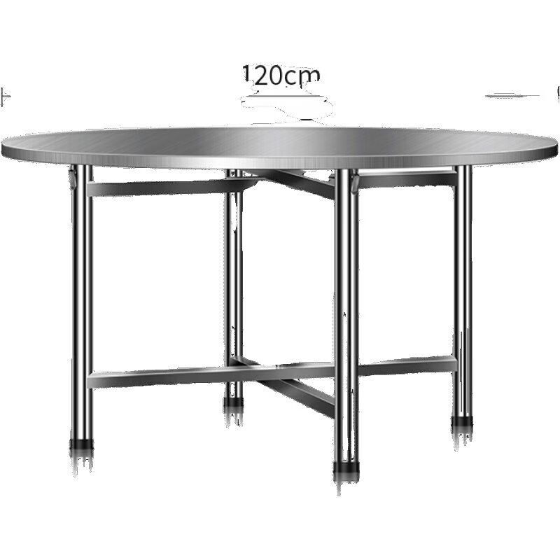 渡筏304不锈钢加厚折叠大圆桌10人吃饭圆形桌酒店桌子家用圆台1.2,住宅家具,不锈钢/PVC餐桌,淘宝优惠券,粉丝福利购,淘宝优惠卷