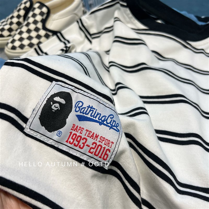 男童长袖bt恤2022秋装儿童条纹打底衫猿人中小童洋气日系上衣潮