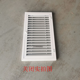 回風(fēng)百葉可定制 鋁合金百葉窗方通單開門室外防雨門窗出風(fēng)口門較式
