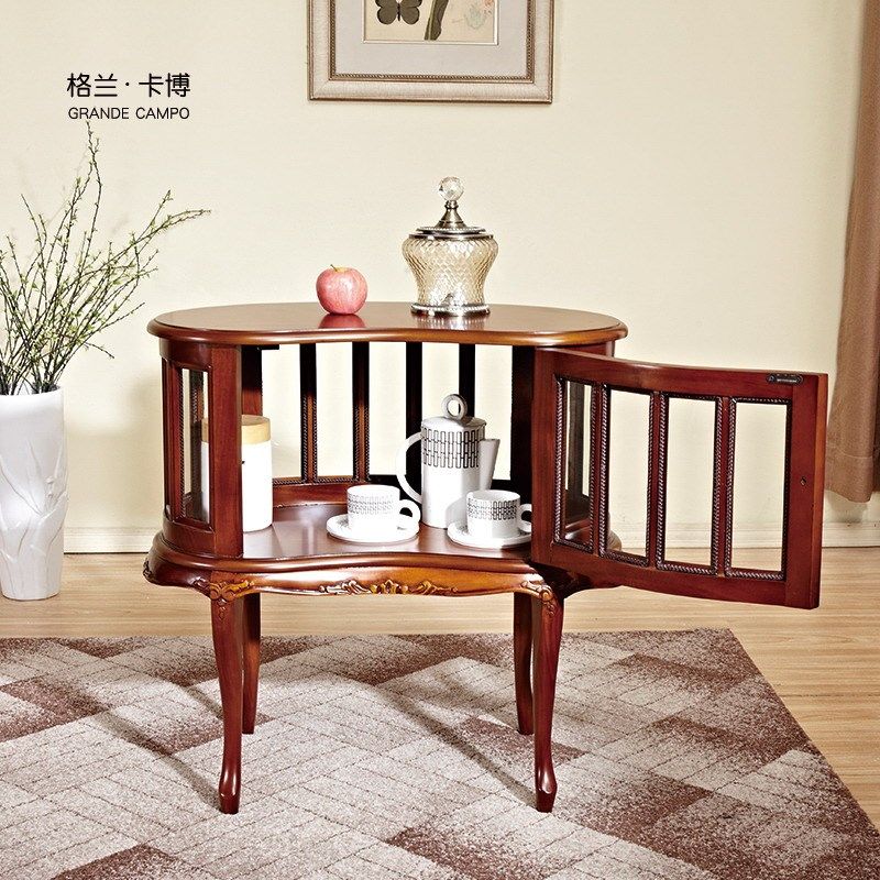 美式小型玻璃柜欧式腰果弧形展示柜沙发边角柜子转角落柜咖啡机柜,住宅家具,角柜,淘宝优惠券,粉丝福利购,淘宝优惠卷