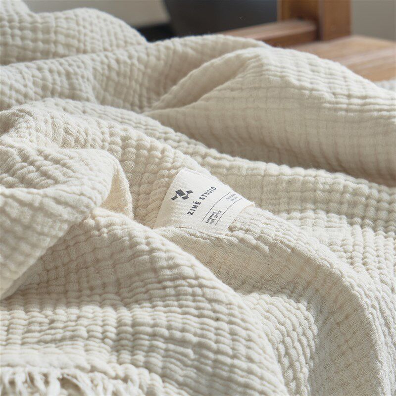 A类母婴全棉四层纱流苏毯 软糯夏季毛毯办公室午睡毯沙发空调毯子,床上用品,休闲毯/毛毯/绒毯,淘宝优惠券,粉丝福利购,淘宝优惠卷