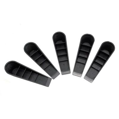 新品*5pcs Door Wedge Shaped Plastic Door Stops Non-Slip Blac