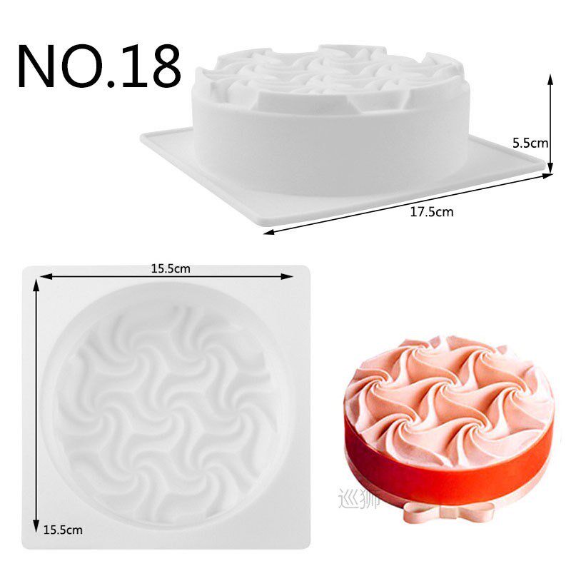 18 Style Silicone Cake Mold Baking Tools For Cakes Mousse Ch