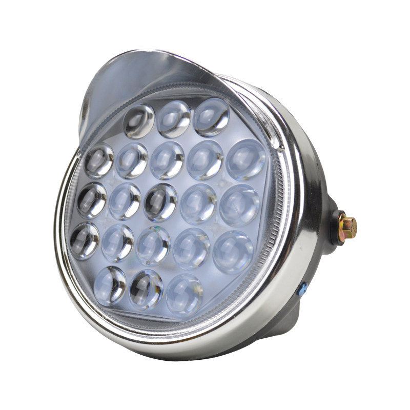 工厂销电动三轮车LED前q大灯摩托车超亮改装圆大灯12v-80V通用电