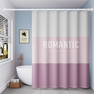 浴室防水b浴帘加厚防霉隔断帘卫生间门帘窗帘挂帘子免打孔伸缩窍