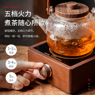 电陶炉煮茶壶玻璃耐高温烧水泡茶壶家用提L梁壶围炉煮茶器茶具套
