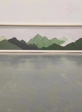 S2741 L轻奢客厅装饰画床头挂画山峰40150