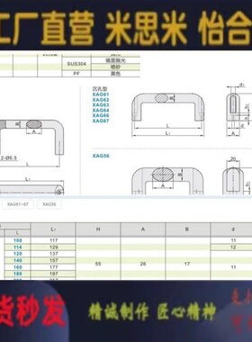 XAG52 XAG51-L100/L114/L120/L140/L160/L180/L200椭圆形拉手
