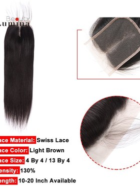 Straight Closure 4x4/13x4 Lace Frontal Hand Tied Human Hair