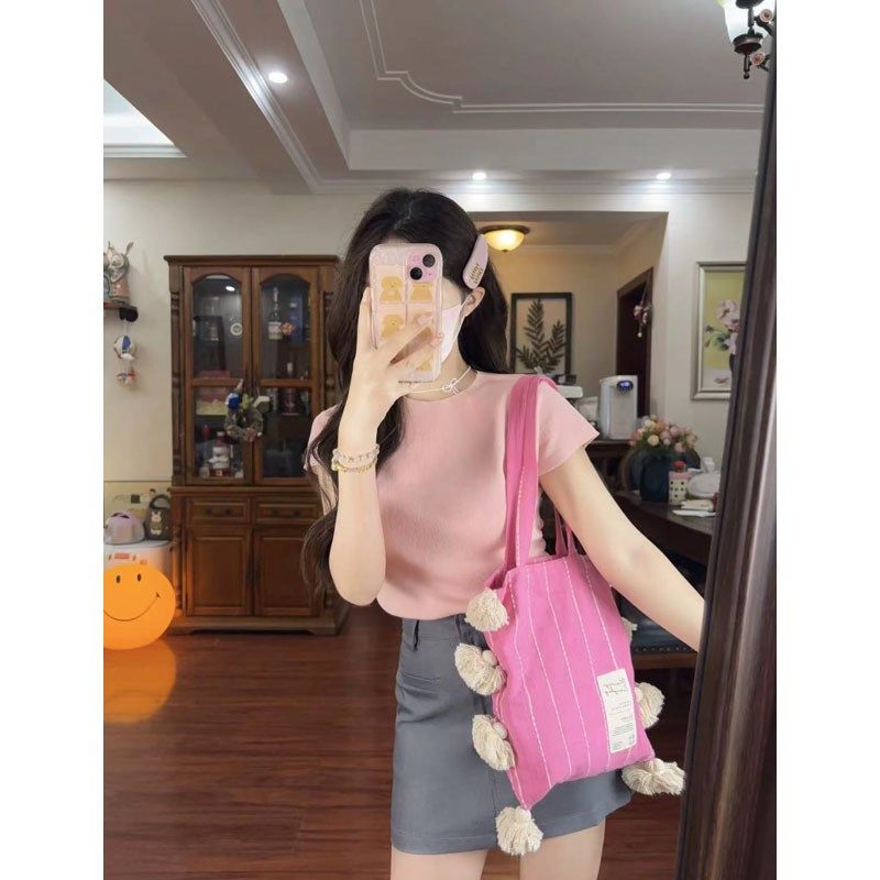 流苏松弛感森系帆布包大容量时尚百搭单肩包新款粉色条纹腋下包女,箱包皮具/热销女包/男包,时尚帆布包,淘宝优惠券,粉丝福利购,淘宝优惠卷