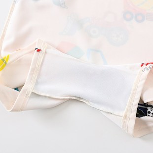 2024新款 分体男宝宝3岁5速干游泳衣 儿童泳衣男童连体卡通汽车韩版