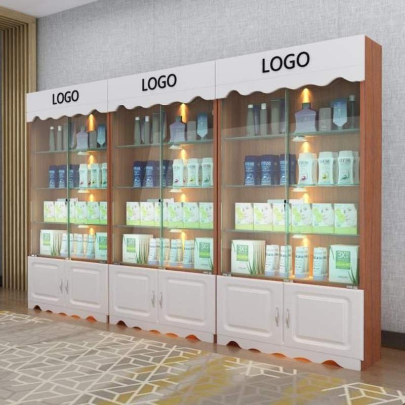 吧台红酒立式柜展l示柜商用收纳灯带玻璃门奖杯柜子店铺柜小型落