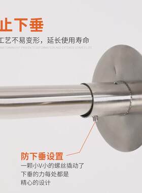 304弧形浴帘杆套装免打孔多用途不锈钢扇形浴杆U形L型伸缩浴帘杆