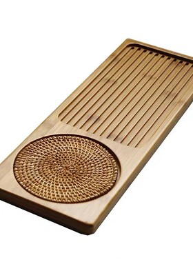Bamboo  Tray High Quality 25*14*3.5cm Chinese Solid Tea Tray