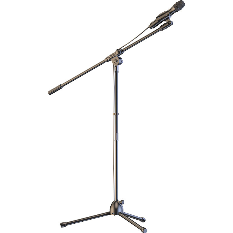 速发落地式话筒支架立式专业麦克风直播架一体三q脚杆子ktv歌舞台