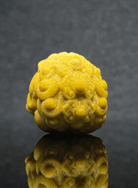 竹雕招财进宝貔貅手把件转运球实心竹雕刻把玩件桌面摆件车载挂件