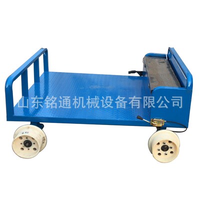 150*80铁路电动轨r道车尼龙轮平板搬运车可遥控 大棚铁轨运菜车