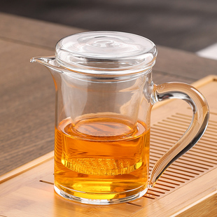 唐述耐热加厚泡茶杯子公道杯过滤内胆玻璃茶具红茶泡茶器茶水分离